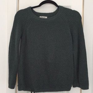 Madewell Chunky green sweater with ties